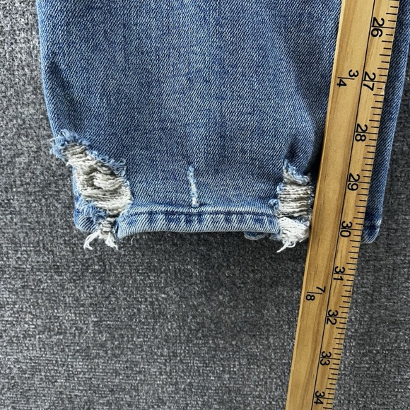 Mother Superior High Waisted Rider Skimp Jeans Women Sz 32 Light Blue Distressed - Picture 7 of 13
